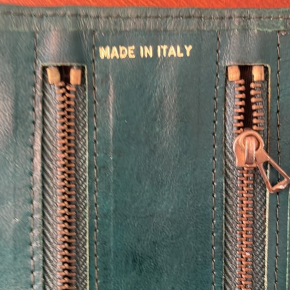 Vintage Leather Jewelry Travel Case Green - Picture 4 of 6